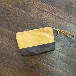 Hobo Leather Wristlet Clutch Bag